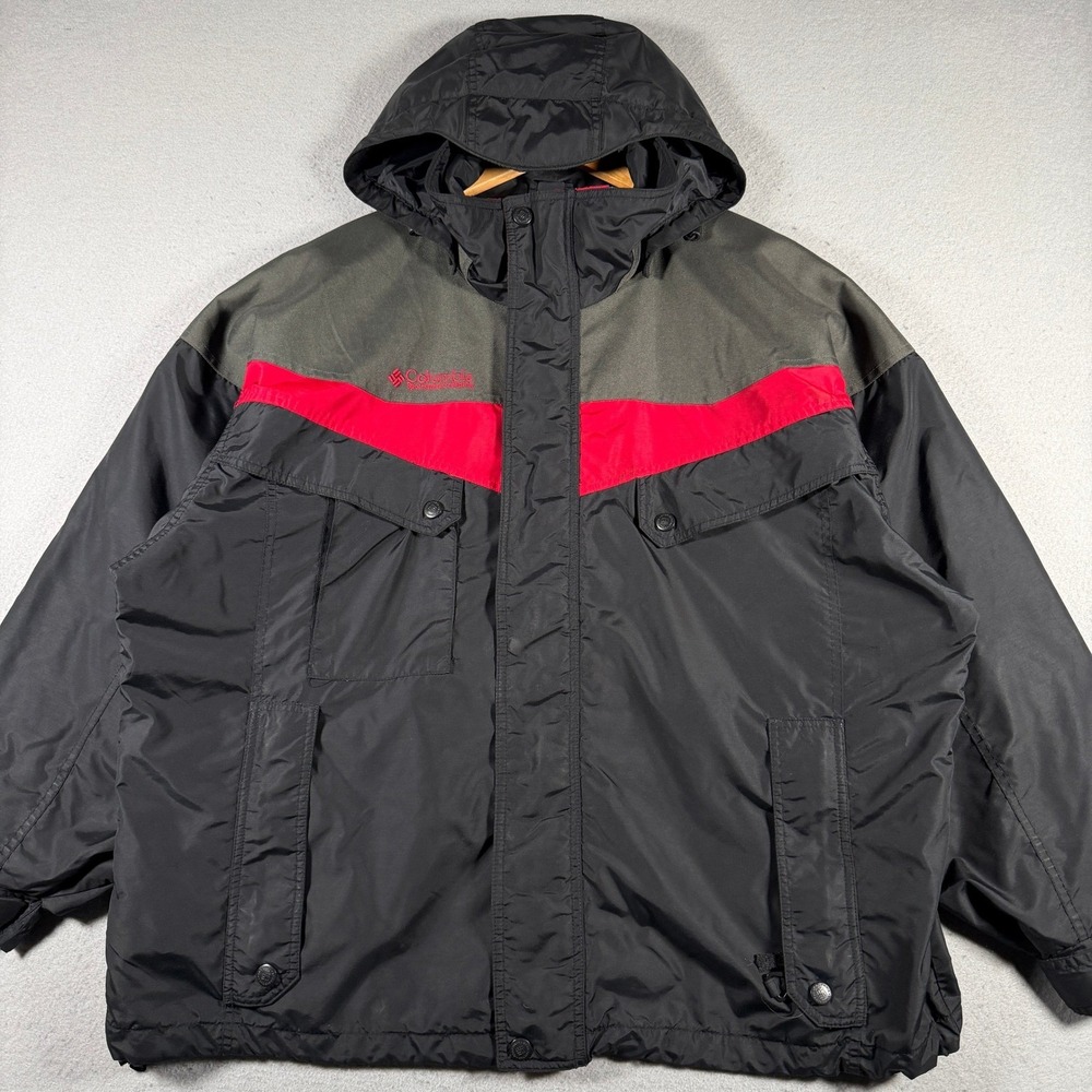Vintage Columbia Sportswear Mens XL Boulder Ridge Hooded Winter Jacket Black